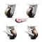 Service Caster 4 Inch Kingpinless High Temp Phenolic Wheel Swivel Caster Set with 2 Brakes SCC SCC-KP30S420-PHRHT-2-SLB-2 - alternate 7